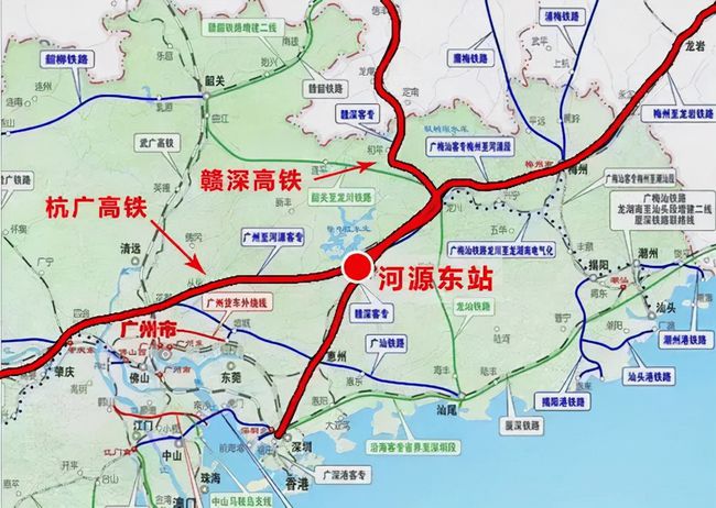 广东现代化高速铁路网络最新规划图揭晓